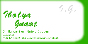 ibolya gnamt business card