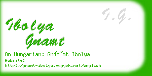 ibolya gnamt business card